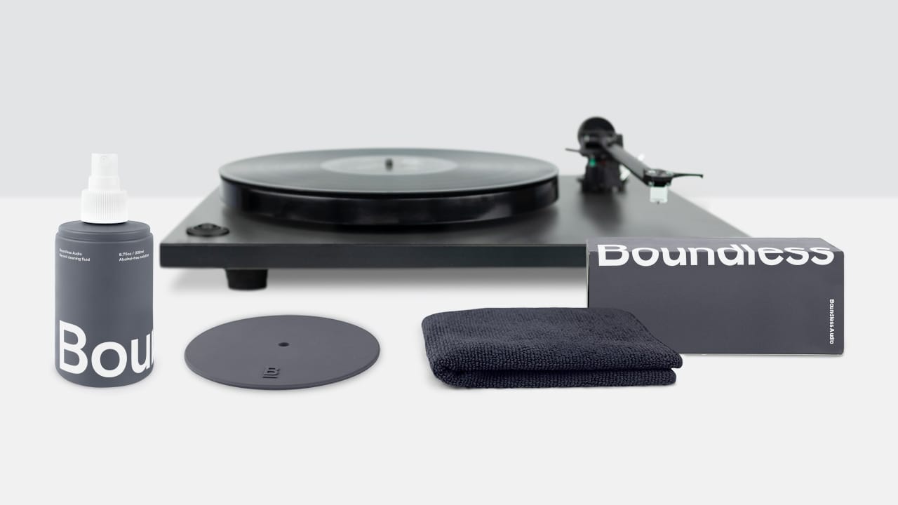 Record Cleaner Solution, Cloth & Label Protector Boundless Audio